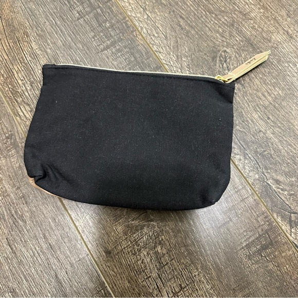 Ipsy Eyelash Mini Makeup Pouch Zip Closure Bag Organizer Pens Black Gold Beauty - Picture 2 of 8